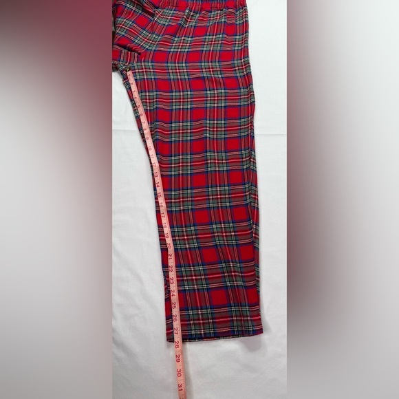 Plaid Red and Green Women’s Pajamas Button Front Long Sleeve Holiday Size Large - Picture 7 of 7